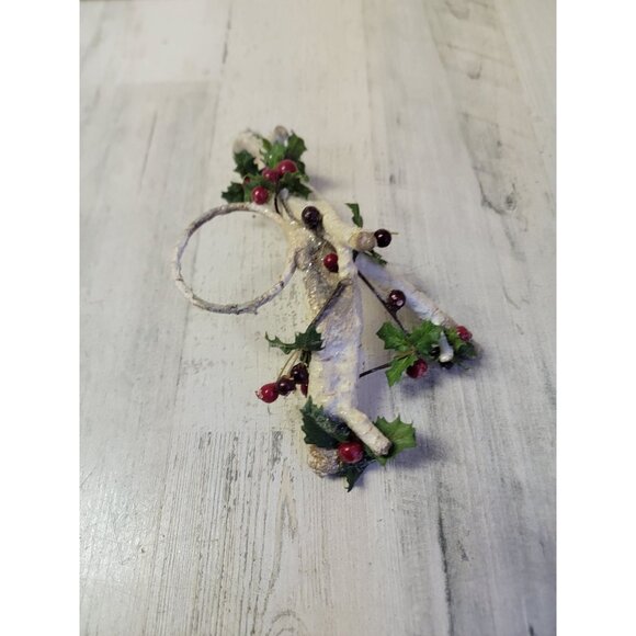 Rustic white branch mistle tea light candle holder Xmas home decor - Picture 3 of 5